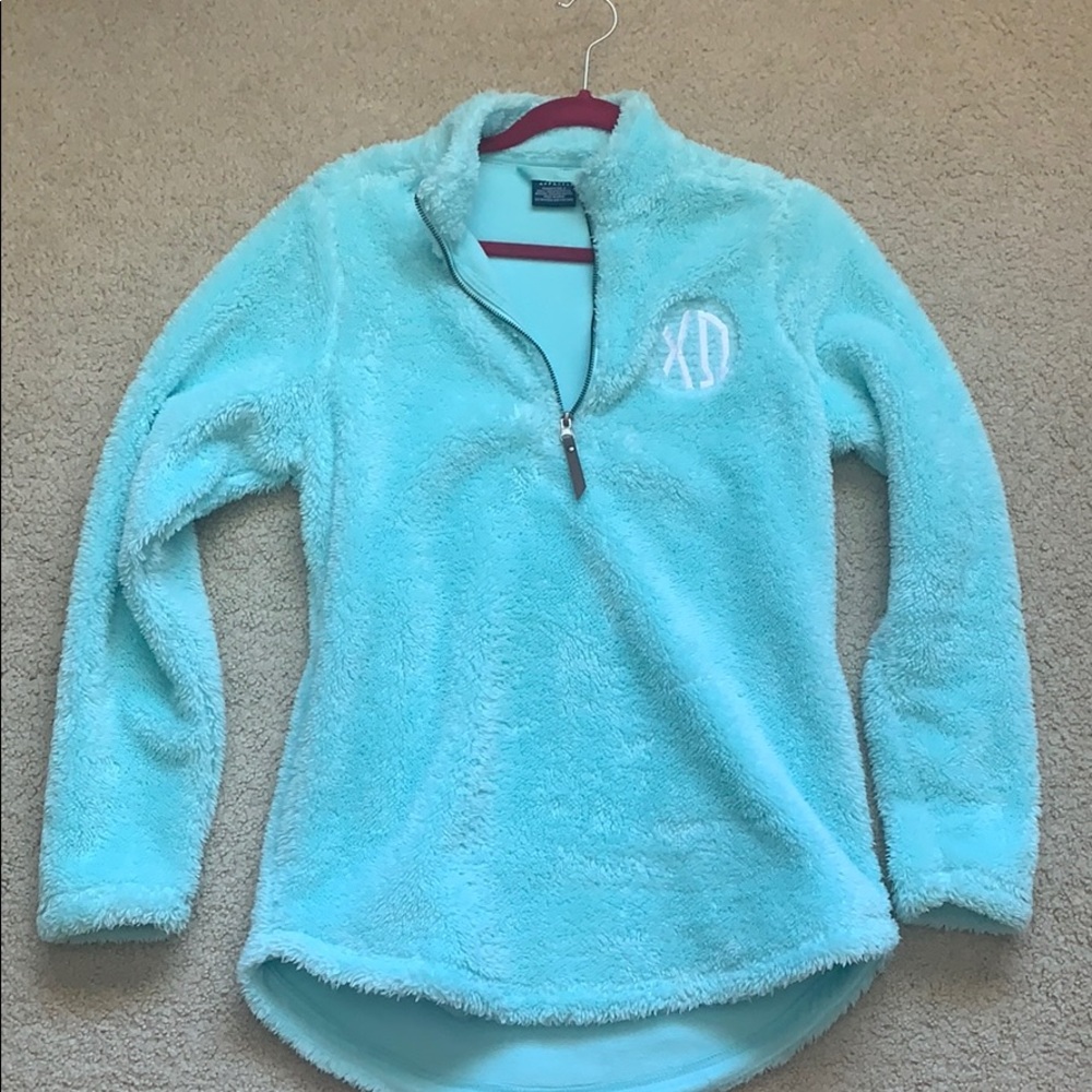 Charles River Chi Omega Fuzzy Quarter Zip